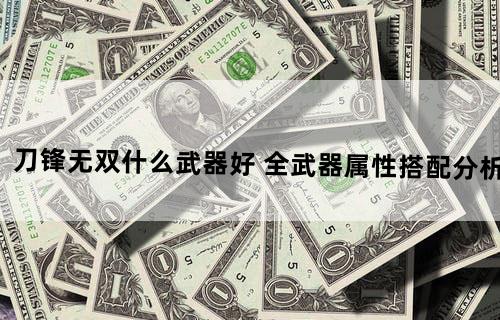 刀锋无双什么武器好 全武器属性搭配分析