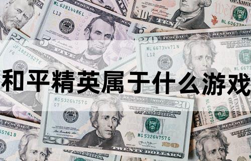 和平精英属于什么游戏