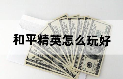 和平精英怎么玩好