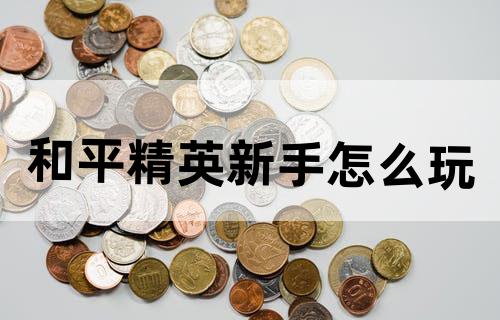 和平精英新手怎么玩？