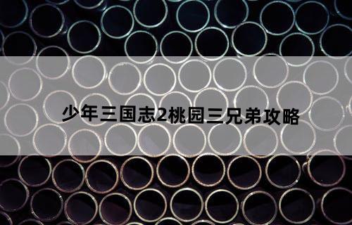 少年三国志2桃园三兄弟攻略