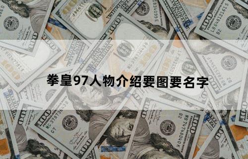 拳皇97人物介绍(要图,要名字)