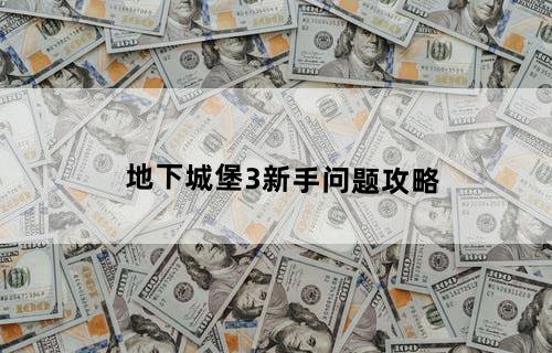 《地下城堡3》新手问题攻略