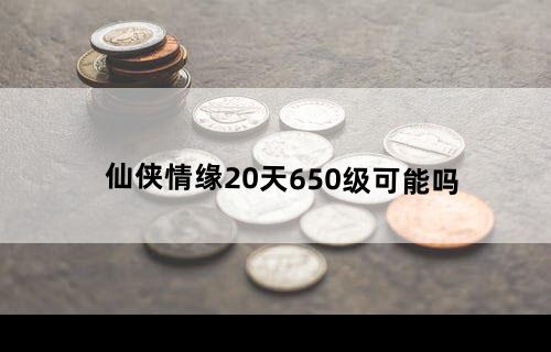 仙侠情缘20天650级可能吗