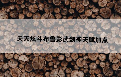 天天炫斗布鲁影武剑神天赋加点