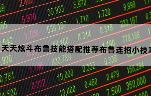 天天炫斗布鲁技能搭配推荐布鲁连招小技巧