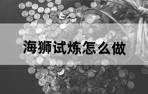 海狮试炼怎么做