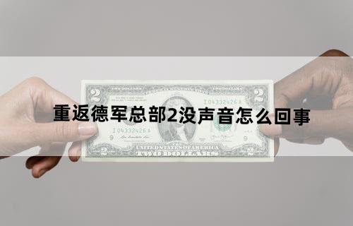 重返德军总部2没声音怎么回事