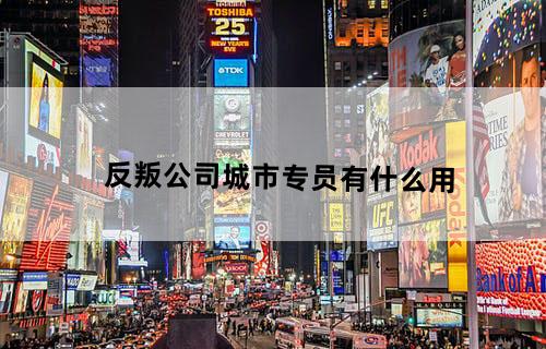 反叛公司城市专员有什么用