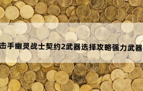 狙击手幽灵战士契约2武器选择攻略强力武器推荐