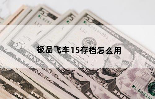极品飞车15存档怎么用