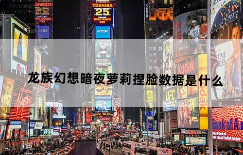 龙族幻想暗夜萝莉捏脸数据是什么