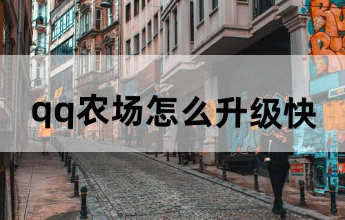 qq农场怎么升级快