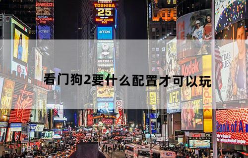 看门狗2要什么配置才可以玩？