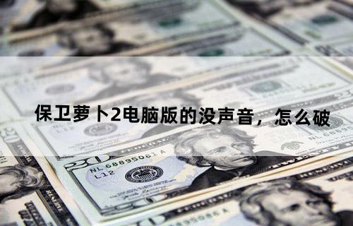 保卫萝卜2电脑版的没声音，怎么破