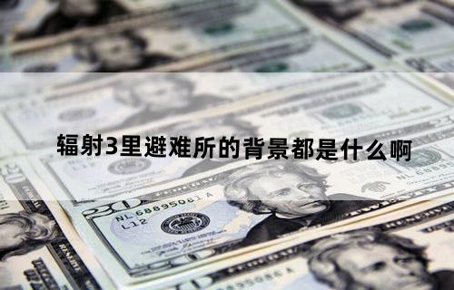 【辐射3】里避难所的背景都是什么啊