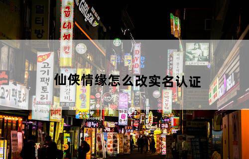 仙侠情缘怎么改实名认证