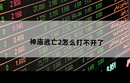 神庙逃亡2怎么打不开了？