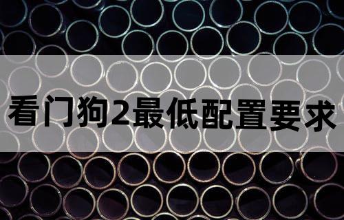 看门狗2最低配置要求