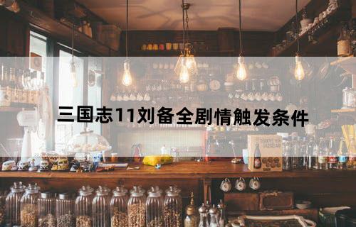 三国志11刘备全剧情触发条件