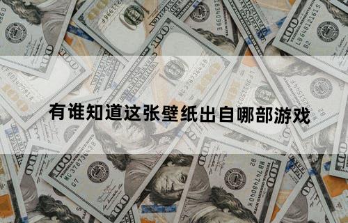有谁知道这张壁纸出自哪部游戏？