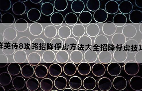 三国群英传8攻略招降俘虏方法大全招降俘虏技巧全分析