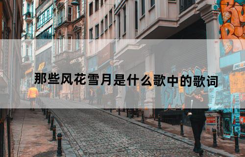 ”那些风花雪月“是什么歌中的歌词