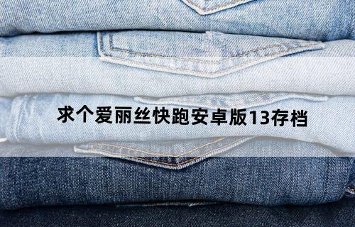 求个爱丽丝快跑安卓版1.3存档