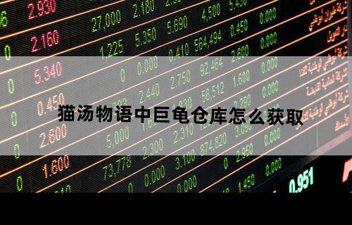 猫汤物语中巨龟仓库怎么获取