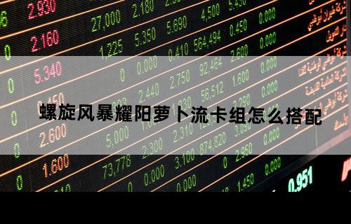 螺旋风暴耀阳萝卜流卡组怎么搭配