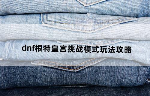 dnf根特皇宫挑战模式玩法攻略