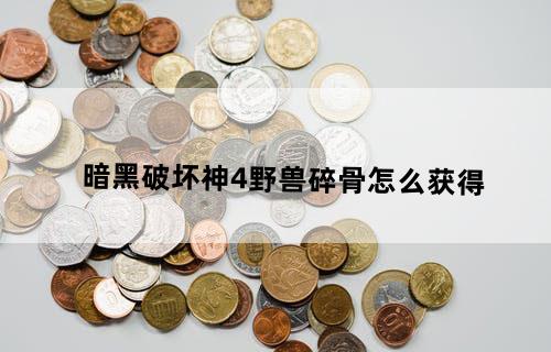 暗黑破坏神4野兽碎骨怎么获得